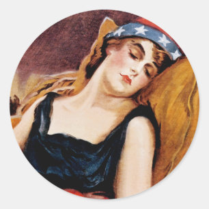 Adesivo Redondo Acordar Up America