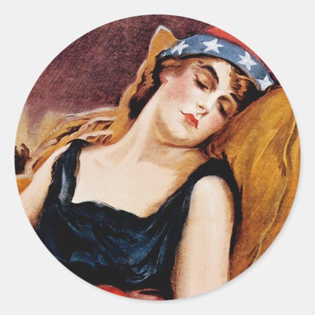 Adesivo Redondo Acordar Up America (Frente)