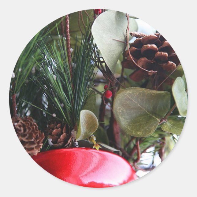 Adesivo Redondo Acordo de Flor de Férias (Frente)