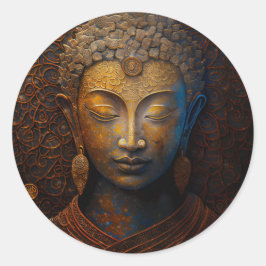 ADESIVO REDONDO ACORDO DE PAZ | RETRATO DE MEDITAÇÃO