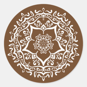 Adesivo Redondo Acorn Mandala