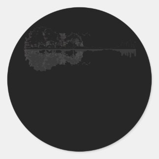 Adesivo Redondo Acoustic Guitar Earth Has Music For Those Who