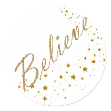 Acredite em Douradas estrelas de Natal