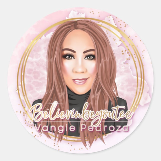 Adesivo Redondo Acredite em seus Stickers (Frente)