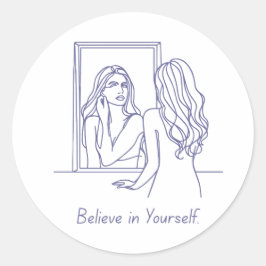 Adesivo Redondo Acredite em si mesmo - Eplifting Sticker