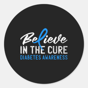 Adesivo Redondo Acredite Na Consciência Da Diabetes Tipo 1 T1d