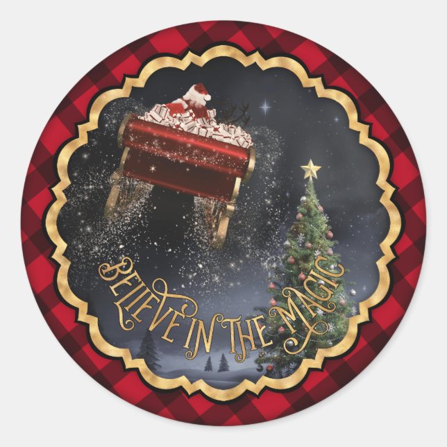 Adesivo Redondo Acredite na magia (Frente)