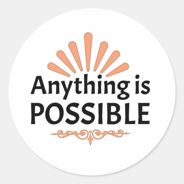 Adesivo Redondo Acredite no autocolante (Frente)