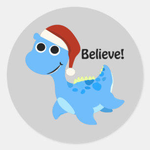Adesivo Redondo Acredite! Papais noeis Nessie