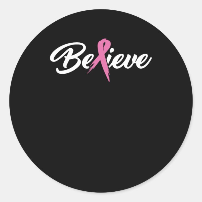 Adesivo Redondo Acreditem em Sobreviventes de câncer e presentes d (Frente)
