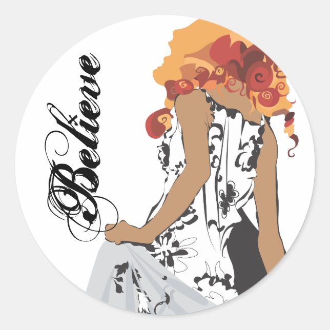 Adesivo Redondo Acreditem no Sticker (Frente)