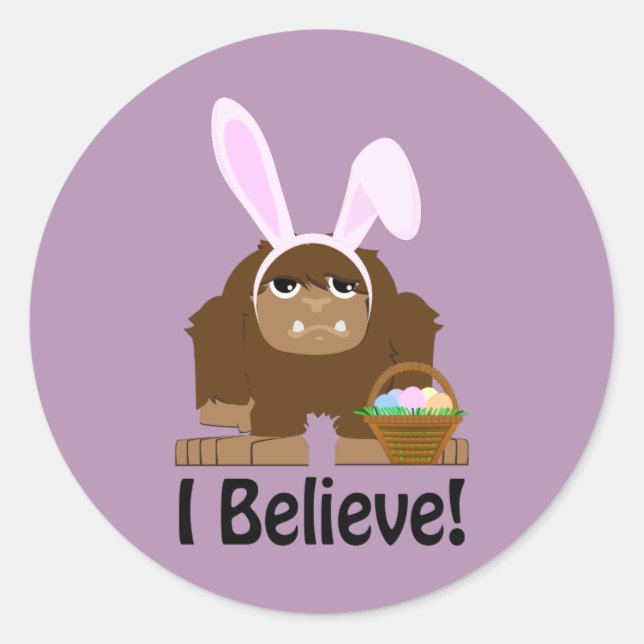 Adesivo Redondo Acredito! Páscoa (Frente)