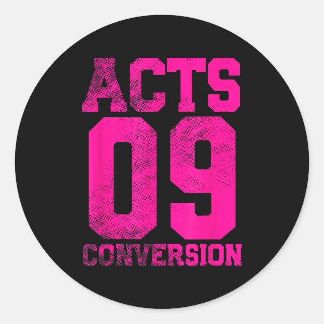 Adesivo Redondo Acts 9 Conversion Bible Chapter Jersey Design  (Frente)