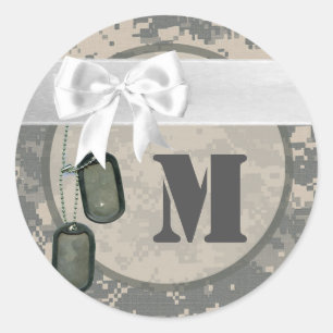 Adesivo Redondo ACU Camo uniforme Camo do EXÉRCITO do selo de 20 