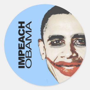 Adesivo Redondo Acuse Obama