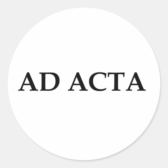 Adesivo Redondo Ad acta (Frente)