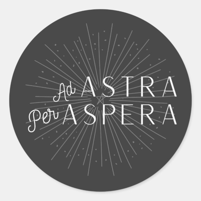 Adesivo Redondo Ad Astra Per Aspera (Frente)