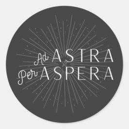 Adesivo Redondo Ad Astra Per Aspera