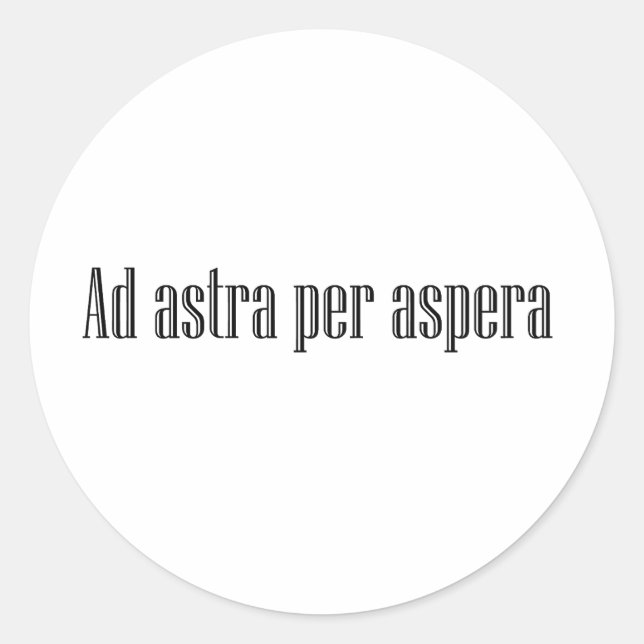 Adesivo Redondo Ad astra por aspera (Frente)