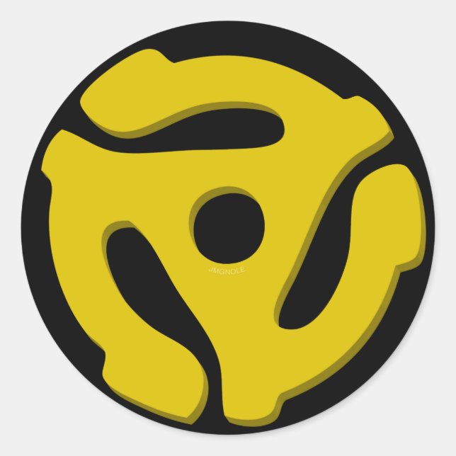 Adesivo Redondo Adaptador 45 Record (Frente)