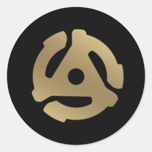 Adesivo Redondo Adaptador de registro de 45 RPM