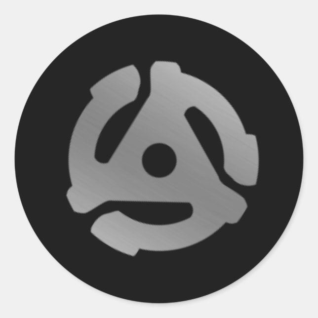 Adesivo Redondo Adaptador de registro de 45 RPM (Frente)