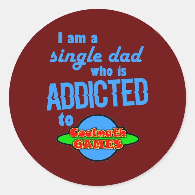 Adesivo Redondo addicted to Cool Math Games  (Frente)