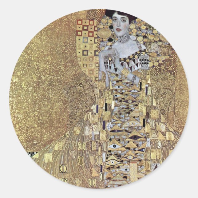 Adesivo Redondo Adele Bloch-Bauer I (Frente)