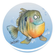adereços de peixe-sol de desenho animado