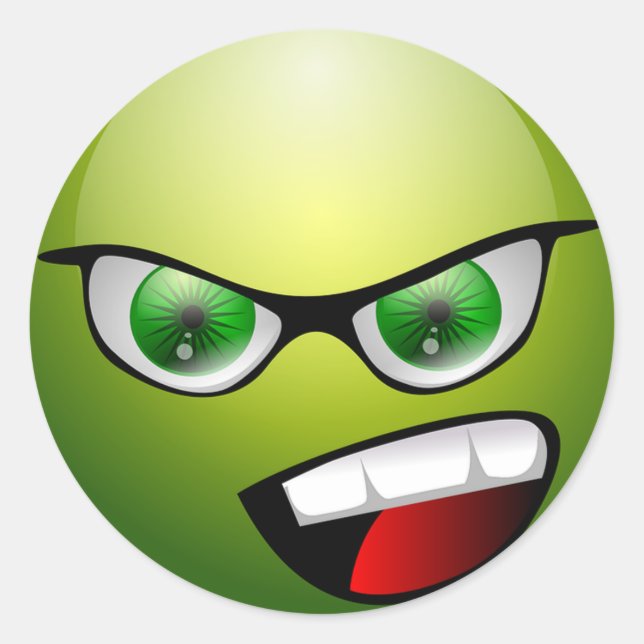 Adesivo Redondo Adesivo/Emoticons redondos clássicos (Frente)