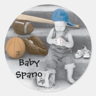 Adesivo Redondo adesivo, logotipo, Baby Spano