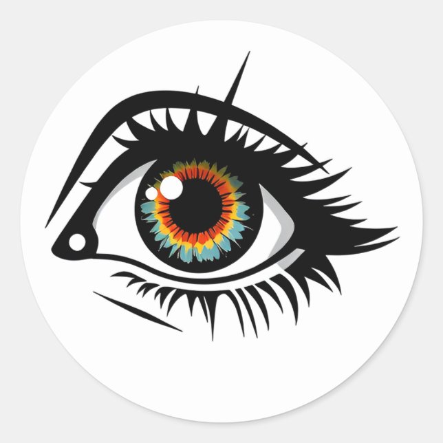 Adesivo Redondo adesivo, olho (Frente)