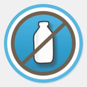 Adesivo Redondo Adesivo: Símbolo Sem Leite