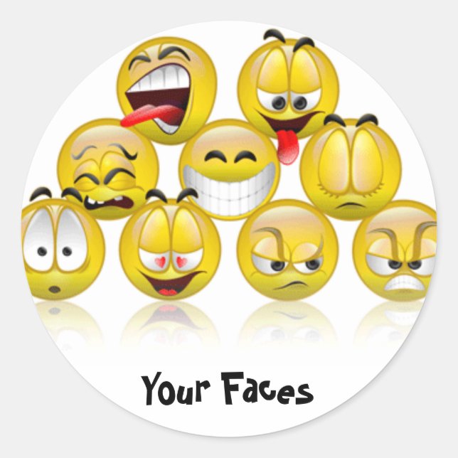 Adesivo Redondo adhesive smiles (Frente)
