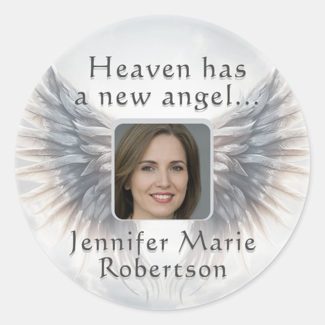 Adesivo Redondo Adicionar Foto | Memórias (Frente)