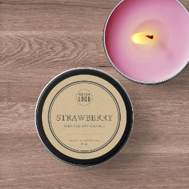 Adesivo Redondo Adicionar logotipo Cinza clássica Borda da borda d