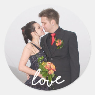 Adesivo Redondo Adicionar o seu modelo personalizado de fotografia