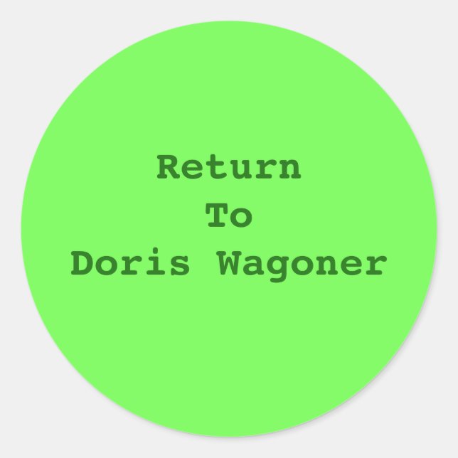 ADESIVO REDONDO ADICIONAR O SEU PRÓPRIO VESTIDO DE TEXTO (Frente)