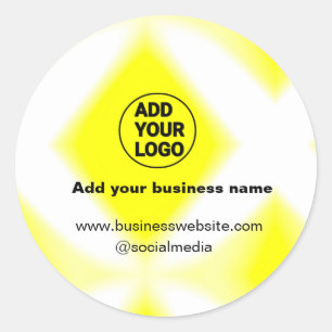Adesivo Redondo adicionar seu logotipo/design simples mínimo amare
