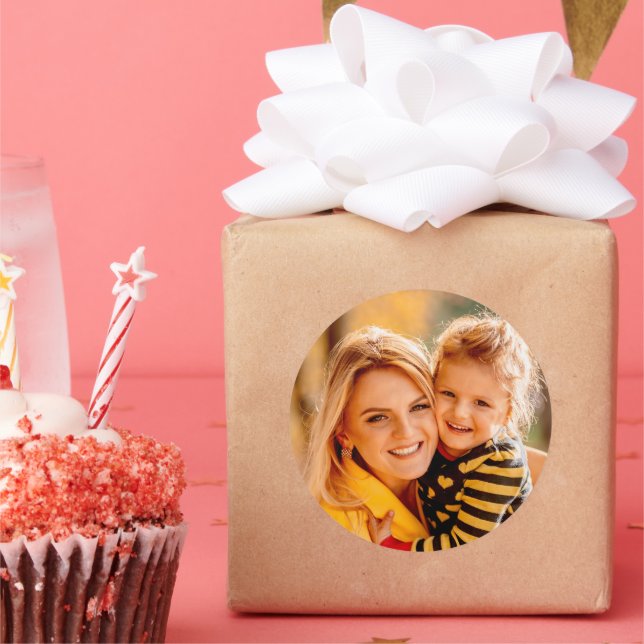 Adesivo Redondo Adicionar Sua Própria Foto (Festa)