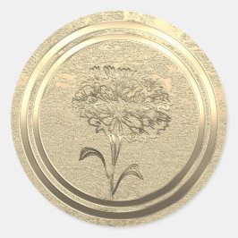Adesivo Redondo Adicionar Texto Cravo de Ouro Janeiro