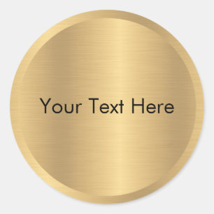 Adesivo Redondo Adicionar texto modelo em branco com aparência de 