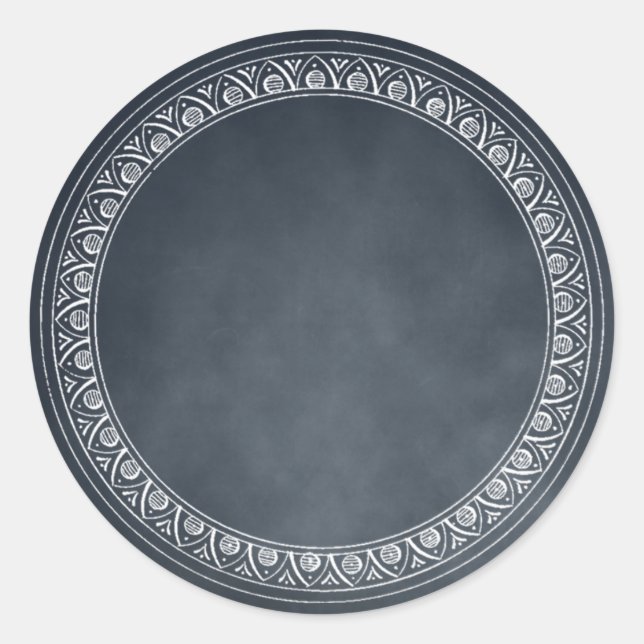 Adesivo Redondo Adicionar Vinheta Personalizada Do Quadro De Alqui (Frente)