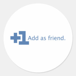 Adesivo Redondo Adicione como o amigo - mais um (o azul)