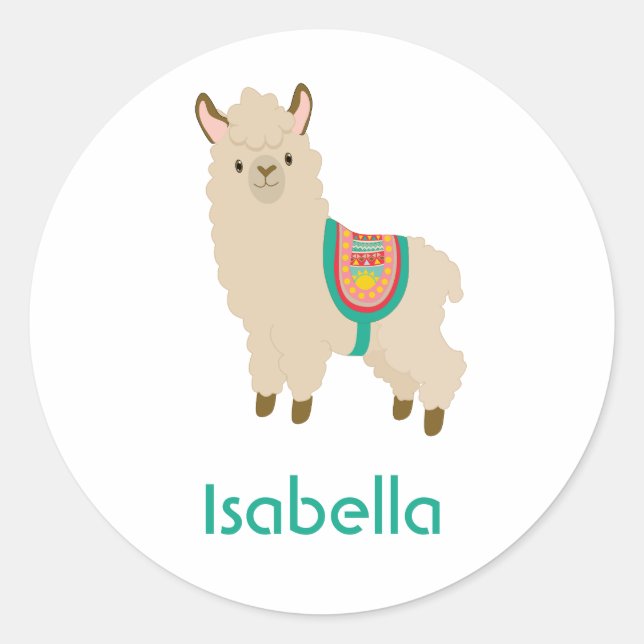 Adesivo Redondo Adicione o seu nome aos nomes personalizados lama (Frente)