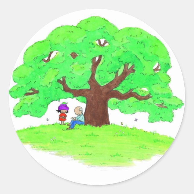 Adesivo Redondo Adicione-se e vovô. (Frente)