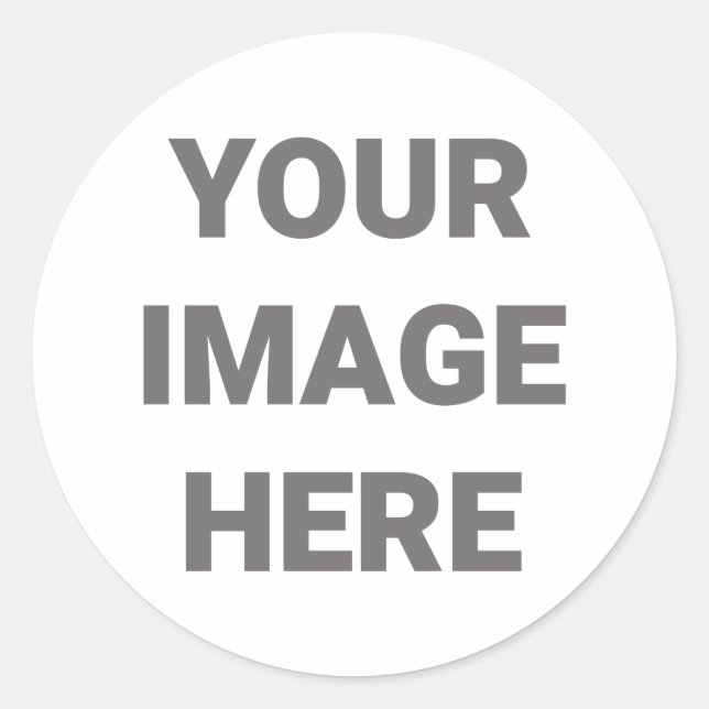 Adesivo Redondo Adicione seu Design de Foto (Frente)