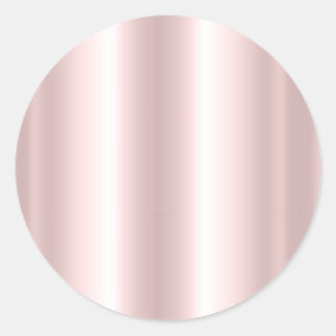 Adesivo Redondo Adicione Seu Texto Upload Logo Rosa Dourado Estilo