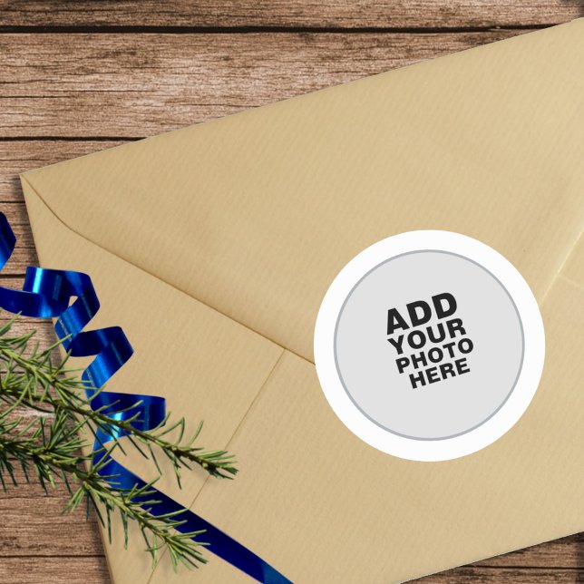 Adesivo Redondo Adicione sua própria foto especial (Criador carregado)