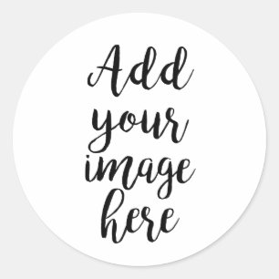 Adesivo Redondo Adicione sua própria foto personalizável